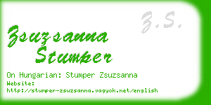 zsuzsanna stumper business card